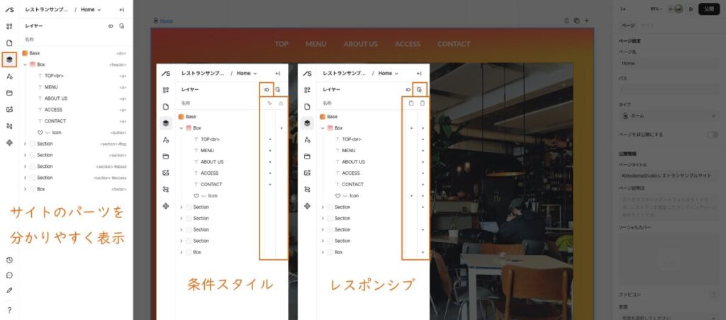 Studioレイヤーパネル